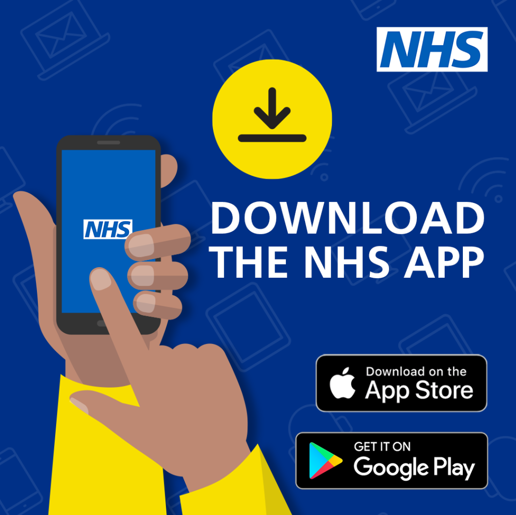 download the nhs app on the app store or google play store