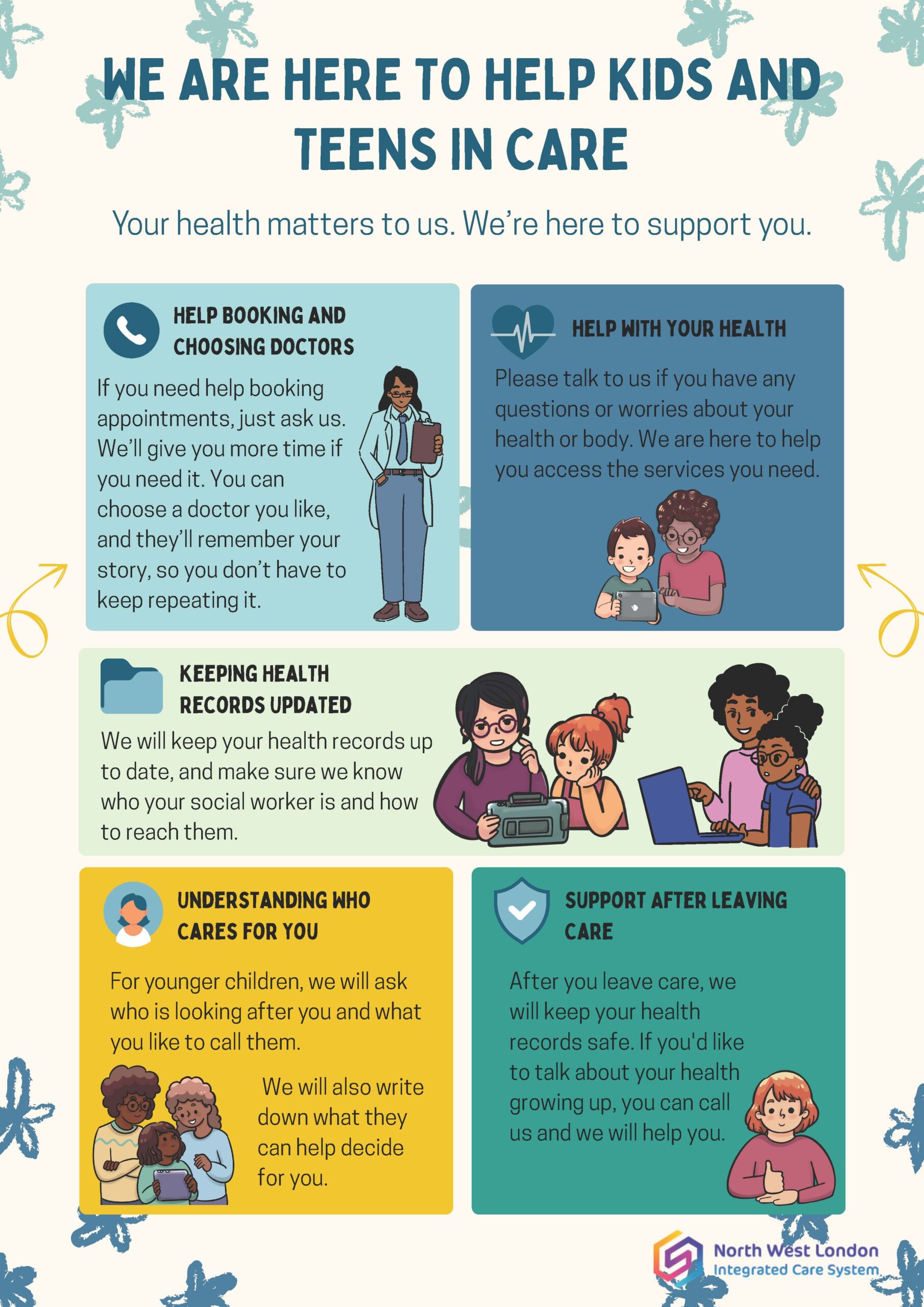 supporting kids and teens in care information poster